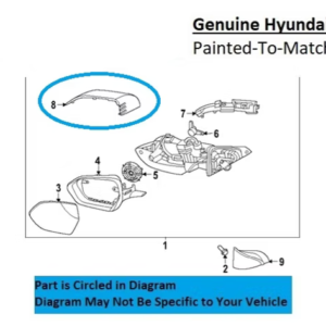 Painted 2024-2025 Hyundai Kona Side Mirror Cover | Genuine OEM