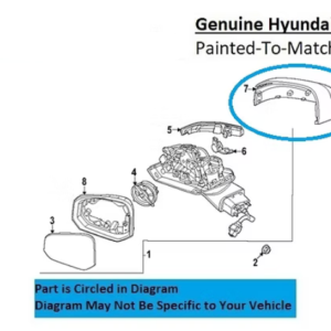 Painted 2024-2025 Hyundai Santa Fe Side Mirror Cover | Genuine OEM