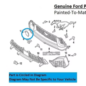 Painted 2024-2026 Ford Mustang Front Tow Hook Cover | Genuine OEM