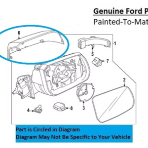 Painted 2024-2026 Ford Ranger Side Mirror Cover | Genuine OEM