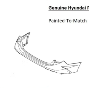 Painted 2024-2026 Hyundai Sonata Rear Bumper | Genuine OEM