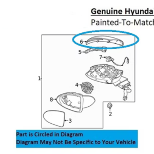 Painted 2024-2026 Hyundai Sonata Side Mirror Cover | Genuine OEM