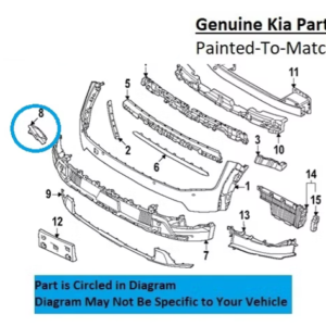 Painted 2024-2026 Kia EV9 Front Tow Hook Cover | Genuine OEM