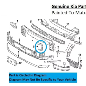 Painted 2024-2026 Kia EV9 GT-Line Front Bumper Filler Panel | Genuine OEM
