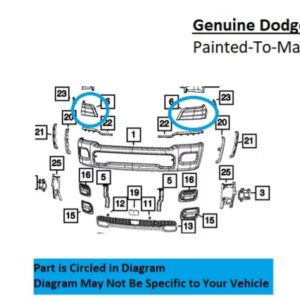 Painted 2025-2026 Dodge Ram 1500 Front Filler Panel | Genuine OEM