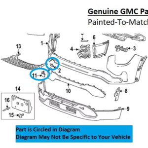 Painted 2025-2026 GMC Terrain Front Tow Hook Cover (2 Piece) | Genuine OEM