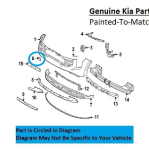 Painted 2025-2026 Kia Carnival Front Tow Hook Cover | Genuine OEM