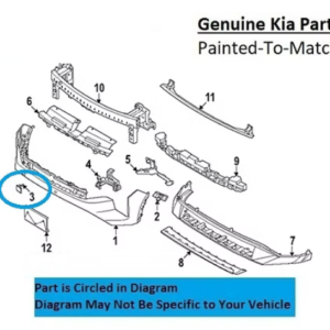 Painted 2025-2026 Kia K4 Front Tow Hook Cover | Genuine OEM