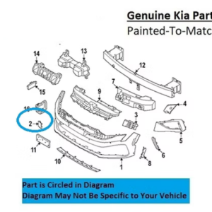 Painted 2025-2026 Kia K5 Front Tow Hook Cover | Genuine OEM