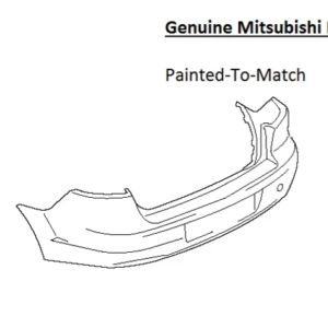 Painted 2008-2017 Mitsubishi Lancer Rear Bumper Cover | Genuine OEM