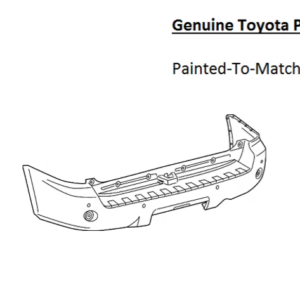 Painted 2008-2022 Toyota Sequoia Rear Bumper Cover | Genuine OEM