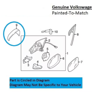 Painted 2009-2017 Volkswagen VW CC Side Mirror Cover | Genuine OEM