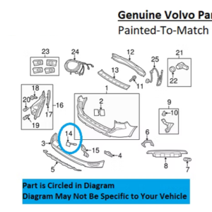 Painted 2010-2017 Volvo XC60 Rear Tow Hook Cover | Genuine OEM