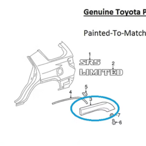 Painted 2010-2024 Toyota 4Runner Rear Fender Flare (Quarter Panel) | Genuine OEM