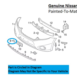 Painted 2011-2017 Nissan Quest Front Tow Hook Cover | Genuine OEM