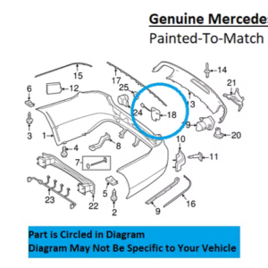 Painted 2012-2018 Mercedes CLS400 CLS550 Rear Tow Hook Cover | Genuine OEM
