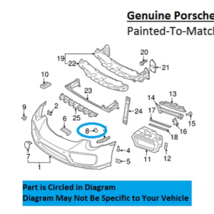 Painted 2012-2019 Porsche 911 Carrera Headlamp Washer Cover | Genuine OEM