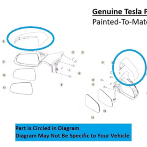Painted 2012-2021 Tesla Model S Side Mirror Cover | Genuine OEM