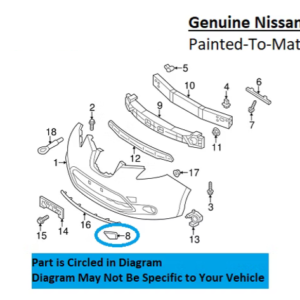 Painted 2013-2017 Nissan Leaf Front Tow Hook Cover | Genuine OEM