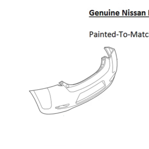 Painted 2013-2017 Nissan Leaf Rear Bumper Cover | Genuine OEM