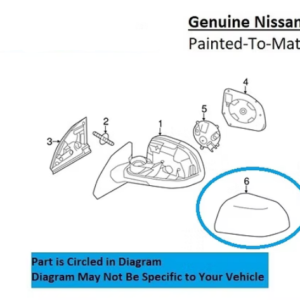 Painted 2013-2017 Nissan Leaf Side Mirror Cover | Genuine OEM
