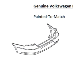Painted 2013-2017 Volkswagen CC Rear Bumper Cover | Genuine OEM