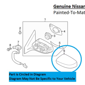 Painted 2013-2018 Nissan Altima Side Mirror Cover | Genuine OEM