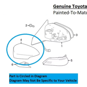 Painted 2013-2018 Toyota Avalon Exterior Side Mirror Cover | Genuine OEM