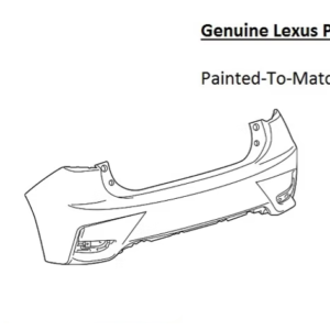Painted 2014-2017 Lexus CT200h Rear Bumper Cover | Genuine OEM