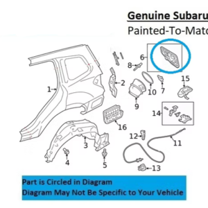 Painted 2014-2018 Subaru Forester Fuel Door | Genuine OEM