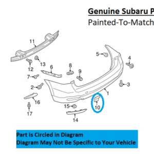 Painted 2014-2018 Subaru Forester Rear Tow Hook Cover | Genuine OEM