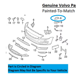 Painted 2014-2018 Volvo S60 Headlamp Washer Cover | Genuine OEM