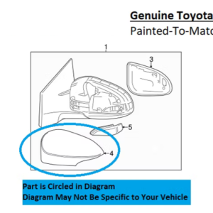 Painted 2014-2019 Toyota Corolla Exterior Side Mirror Cover | Genuine OEM