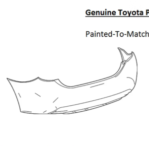 Painted 2014-2019 Toyota Corolla Rear Bumper Cover | Genuine OEM