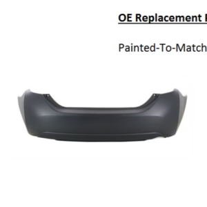 Painted 2014-2019 Toyota Corolla Rear Bumper Cover | OE Replacement