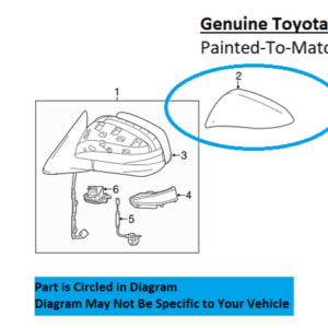 Painted 2014-2019 Toyota Highlander Exterior Side Mirror Cover | Genuine OEM