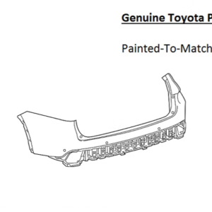 Painted 2014-2019 Toyota Highlander Rear Bumper Cover | Genuine OEM