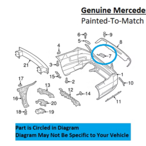 Painted 2014-2020 Mercedes S450 S550 S560 S600 Rear Tow Hook Cover | Genuine OEM
