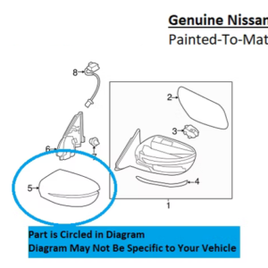 Painted 2014-2020 Nissan Rogue Side Mirror Cover | Genuine OEM