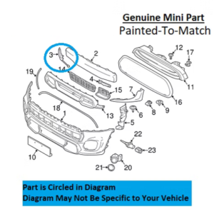 Painted 2014-2021 Mini Cooper Front Tow Hook Cover | Genuine OEM