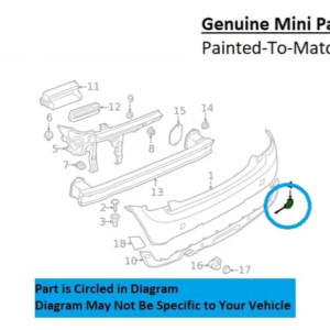 Painted 2014-2021 Mini Cooper Rear Tow Hook | Genuine OEM