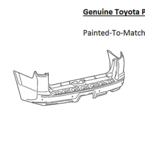 Painted 2014-2024 Toyota 4Runner Rear Bumper Cover | Genuine OEM