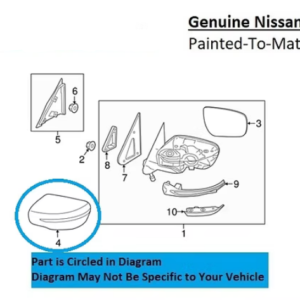 Painted 2015-2017 Nissan Juke Side Mirror Cover | Genuine OEM
