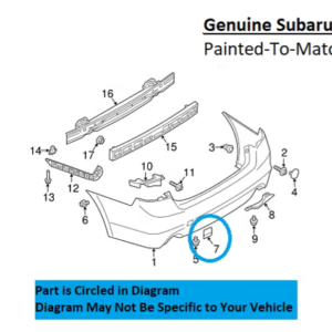 Painted 2015-2017 Subaru Legacy Rear Tow Hook Cover | Genuine OEM
