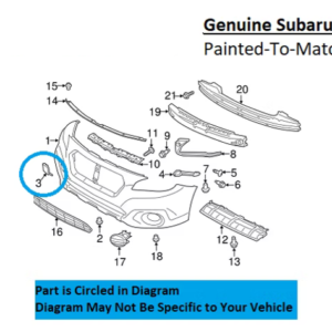 Painted 2015-2017 Subaru Outback Front Tow Hook Cover | Genuine OEM