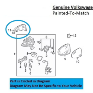 Painted 2015-2017 Volkswagen Touareg Side Mirror Cover | Genuine OEM
