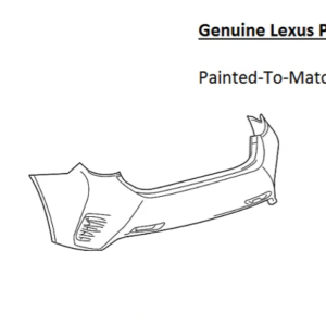 Painted 2015-2018 Lexus RC200t RC300 RC350 Rear Bumper Cover | Genuine OEM