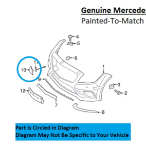 Painted 2015-2018 Mercedes CLS400 CLS550 Front Tow Hook Cover | Genuine OEM