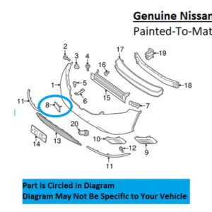 Painted 2015-2018 Nissan Murano Front Tow Hook Cover | Genuine OEM