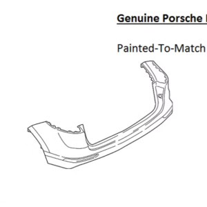 Painted 2015-2018 Porsche Cayenne Rear Bumper Cover | Genuine OEM